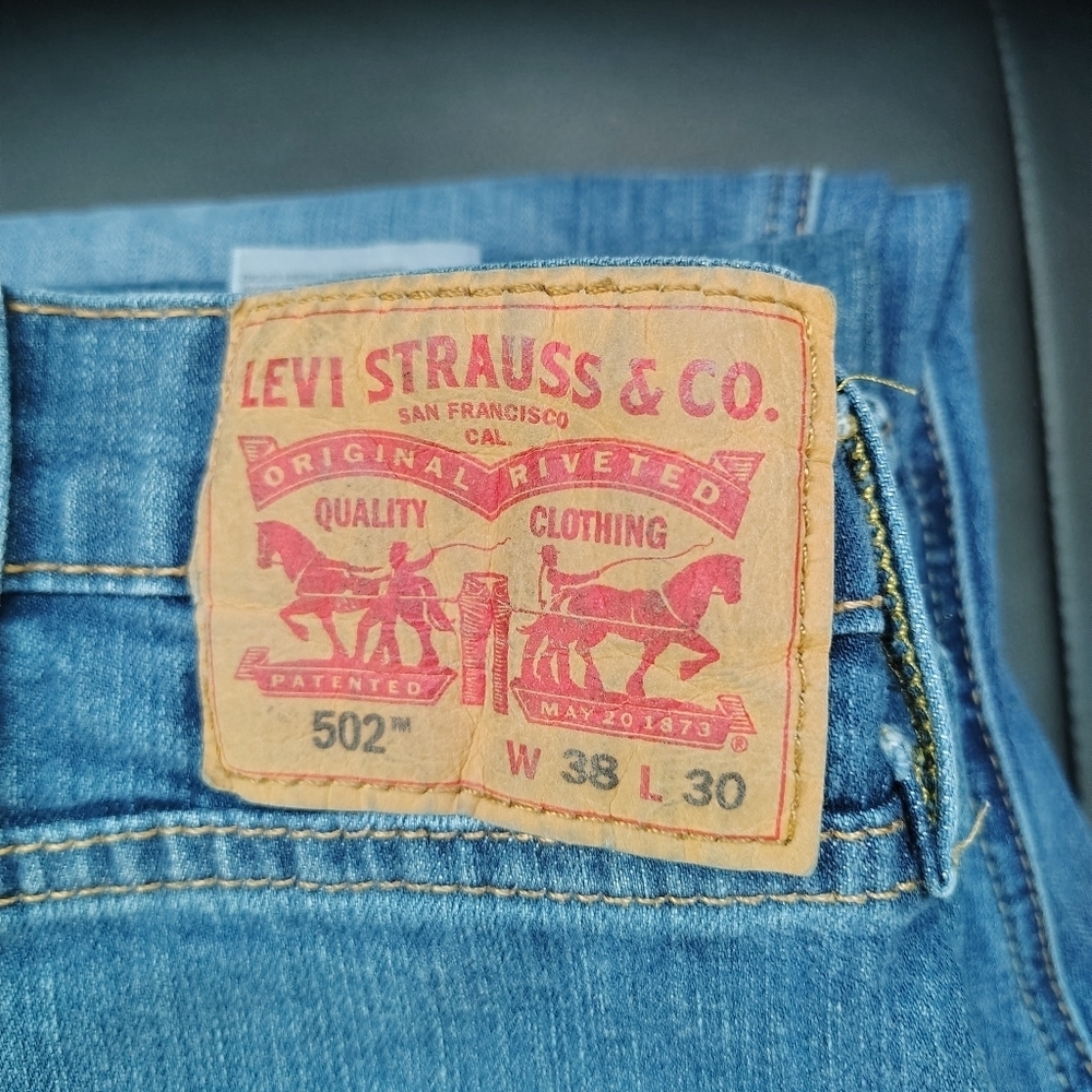 Levi's 502 Classic Straight Blue Jeans 38X30